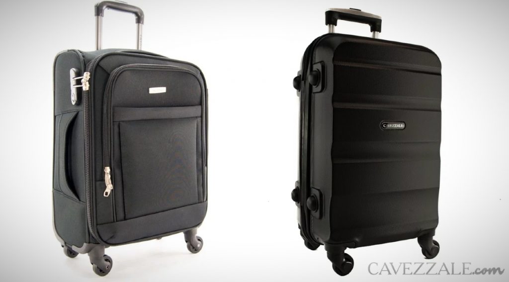 A imagem mostra dois tipos de malas de viagem.