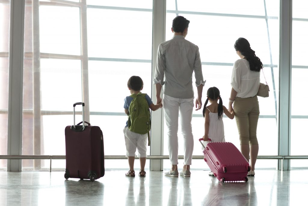 Família indo viajar 